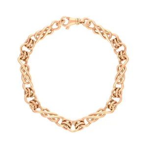 18ct Rose Gold Celtic Twist Handmade Bracelet