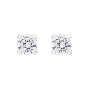 18ct White Gold 0.20ct Diamond Solitaire Stud Earrings