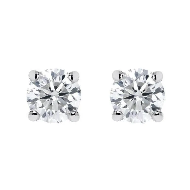 18ct White Gold 0.20ct Diamond Solitaire Stud Earrings