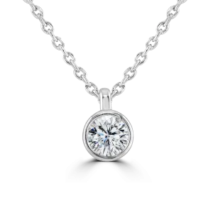18ct White Gold 0.25ct Diamond Solitaire Necklace