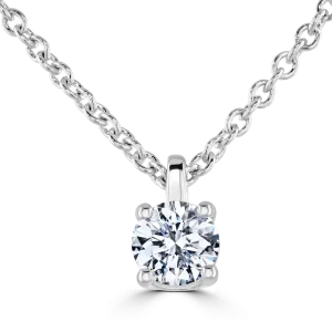 18ct White Gold 0.25ct Diamond Solitaire Necklace