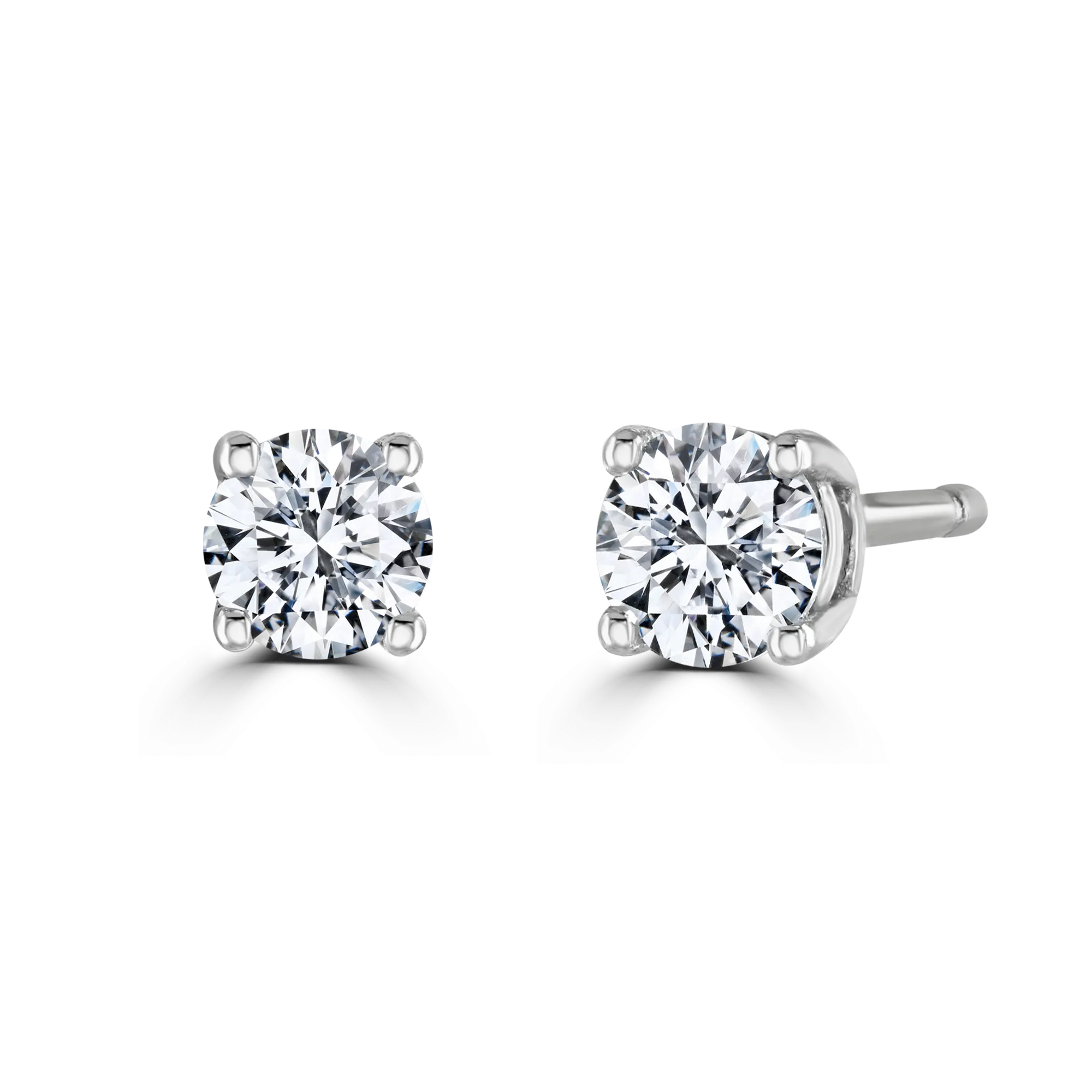 18ct White Gold 0.25ct Diamond Solitaire Stud Earrings