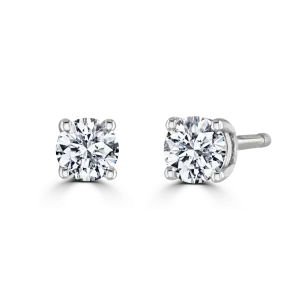18ct White Gold 0.25ct Diamond Solitaire Stud Earrings