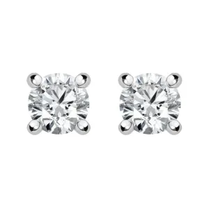 18ct White Gold 0.25ct Diamond Solitaire Stud Earrings