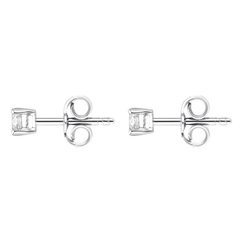 18ct White Gold 0.25ct Diamond Solitaire Stud Earrings