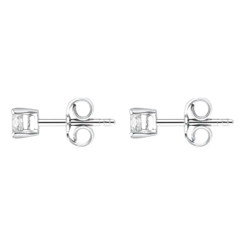 18ct White Gold 0.30ct Diamond Solitaire Stud Earrings