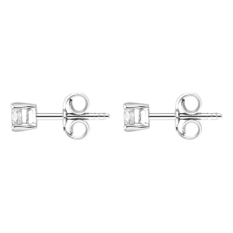 18ct White Gold 0.40ct Diamond Solitaire Stud Earrings
