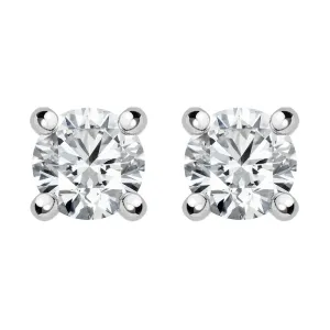 18ct White Gold 0.40ct Diamond Solitaire Stud Earrings