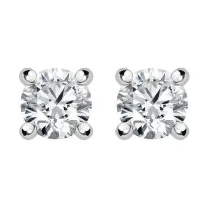 18ct White Gold 0.40ct Diamond Solitaire Stud Earrings