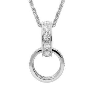 18ct White Gold 0.46ct Diamond Interlocking Circles Necklace