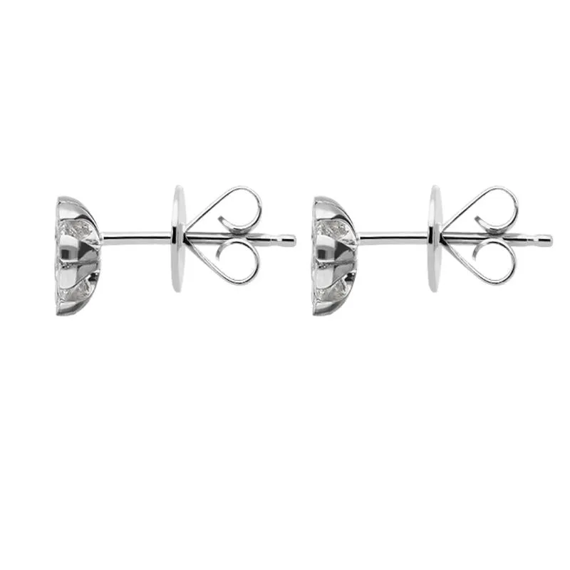 18ct White Gold 0.48ct Diamond Triangle Edge Stud Earrings