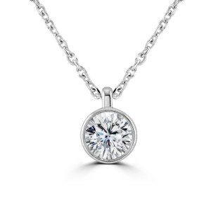 18ct White Gold 0.50ct Diamond Solitaire Necklace