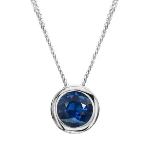 18ct White Gold 0.52ct Sapphire Martini Slider Necklace