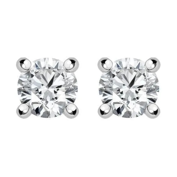18ct White Gold 0.54ct Diamond Brilliant Cut Stud Earrings