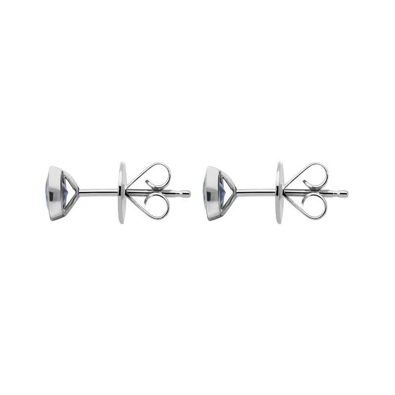 18ct White Gold 0.92ct Aquamarine Martini Stud Earrings