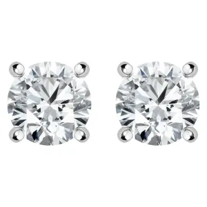18ct White Gold 1.01ct Diamond Solitaire Stud Earring