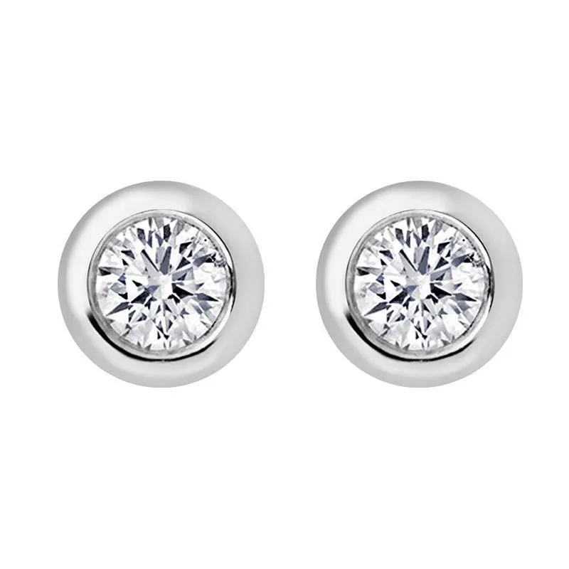 18ct White Gold Round 0.20ct Diamond Stud Earrings
