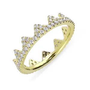 18ct Yellow Gold 0.63ct Diamond Geometric Stacking Ring