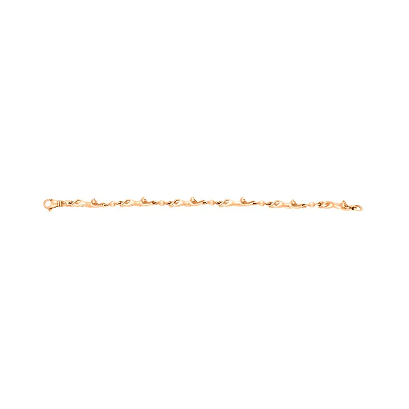 9ct Rose Gold Cat Handmade Bracelet