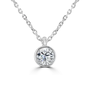 9ct White Gold 0.30ct Diamond Solitaire Necklace