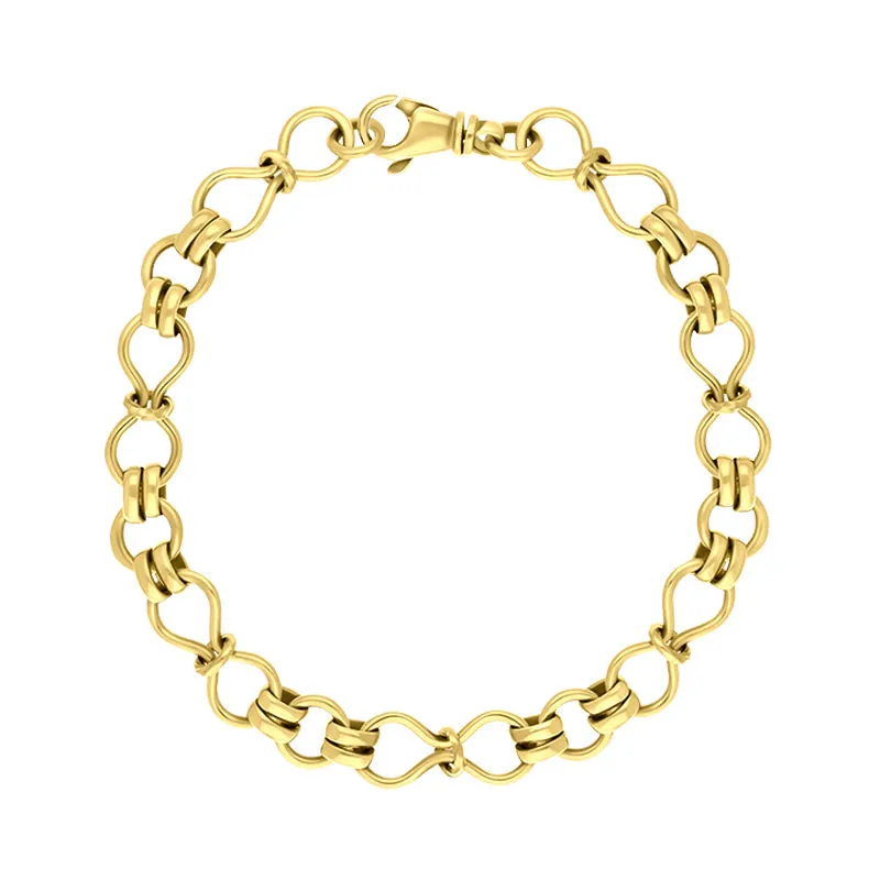 9ct Yellow Gold Figure of Eight Bracelet