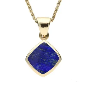 9ct Yellow Gold Lapis Lazuli Dinky Cushion Necklace