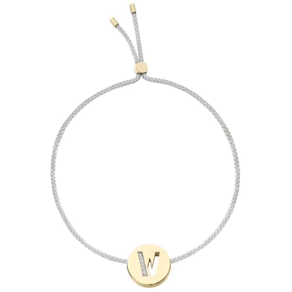 ABC's - W 18K Gold Plated Bracelet