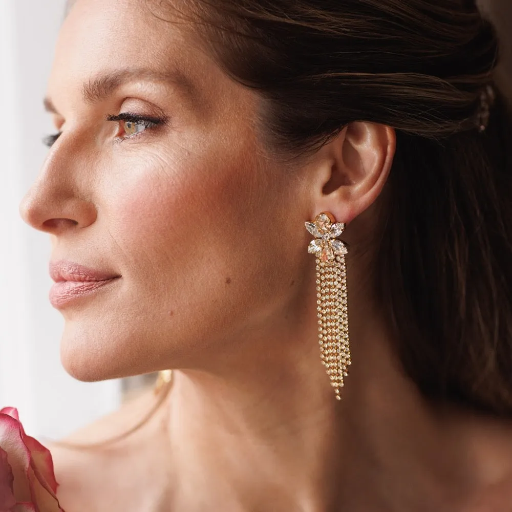 Adore You Earrings / Crystal   Golden Shadow Caroline Svedbom