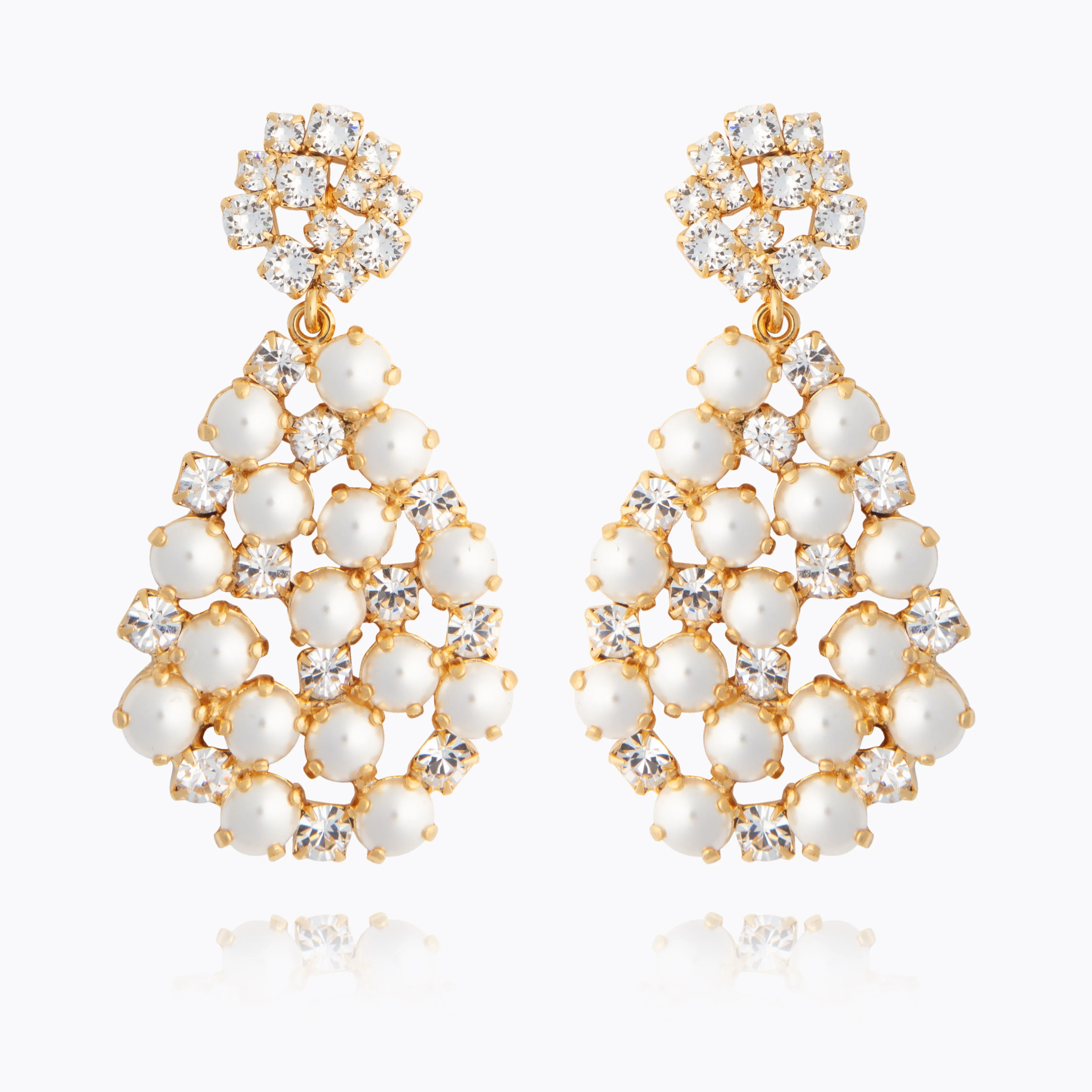 All Of Me Earrings / Pearl   Crystal Caroline Svedbom