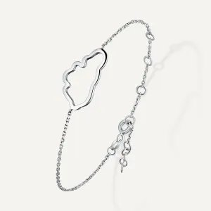 Allusia Love Minimal 18K Whitegold Bracelet w. Diamond