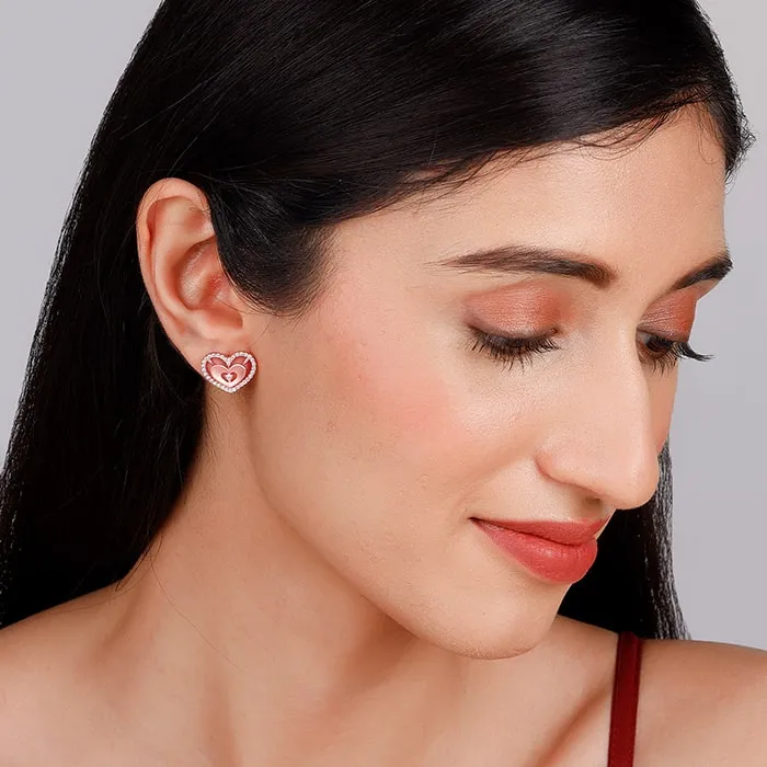 Anushka Sharma Rose Gold Dreamy Love Affair Stud Earrings Giva