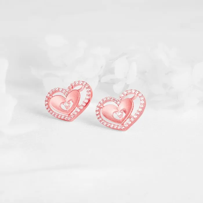 Anushka Sharma Rose Gold Dreamy Love Affair Stud Earrings Giva