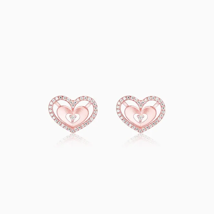 Anushka Sharma Rose Gold Dreamy Love Affair Stud Earrings Giva