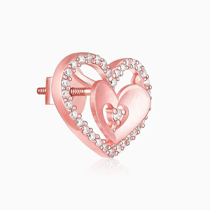 Anushka Sharma Rose Gold Dreamy Love Affair Stud Earrings Giva