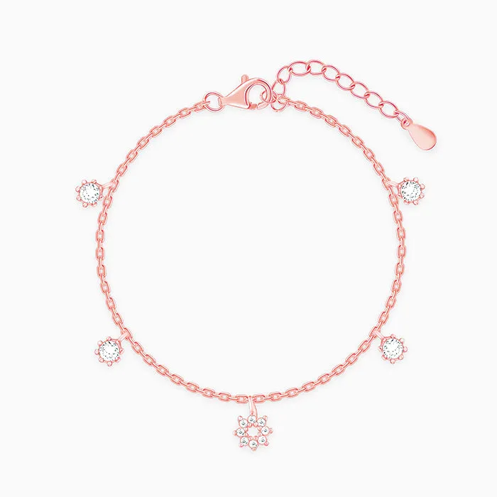 Anushka Sharma Rose Gold Flower Charm Bracelet Giva