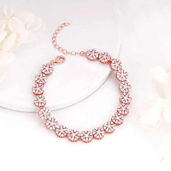 Anushka Sharma Rose Gold Studded Flower Bracelet Giva