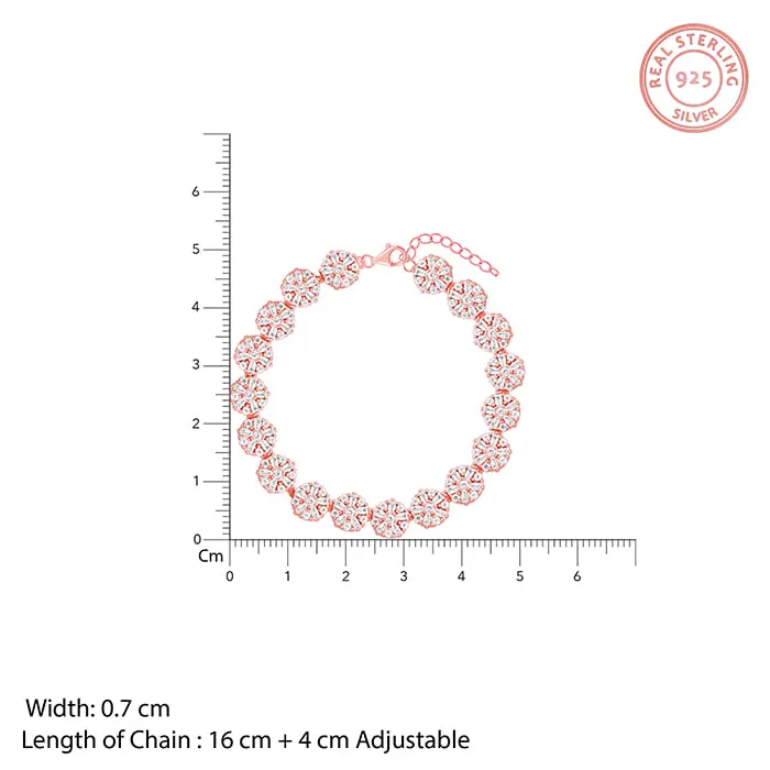 Anushka Sharma Rose Gold Studded Flower Bracelet Giva