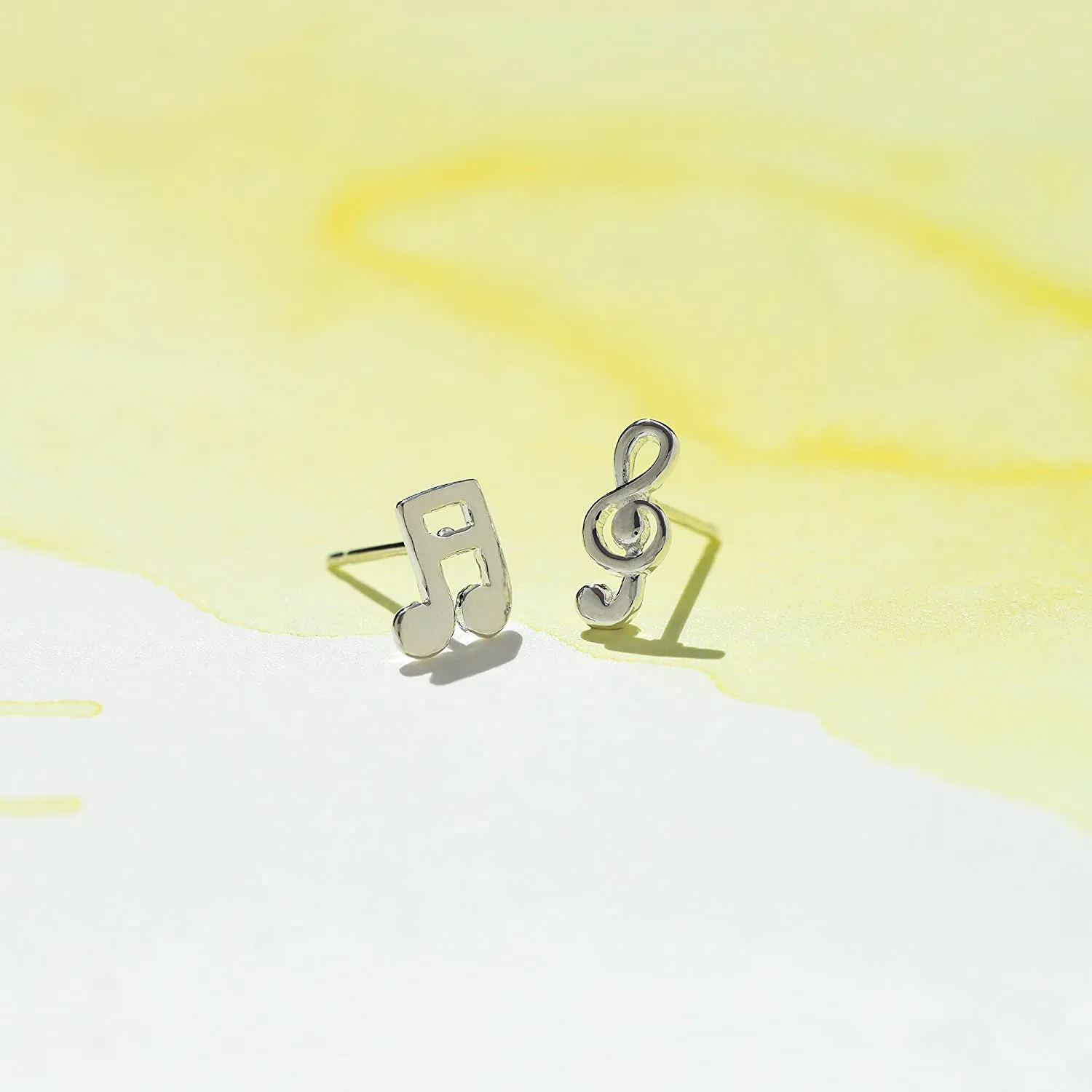 Asymmetrical Music Note & Treble Clef Studs