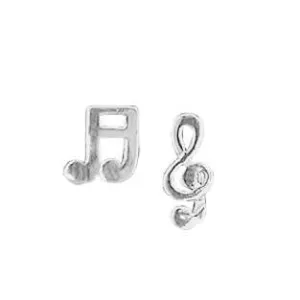 Asymmetrical Music Note & Treble Clef Studs