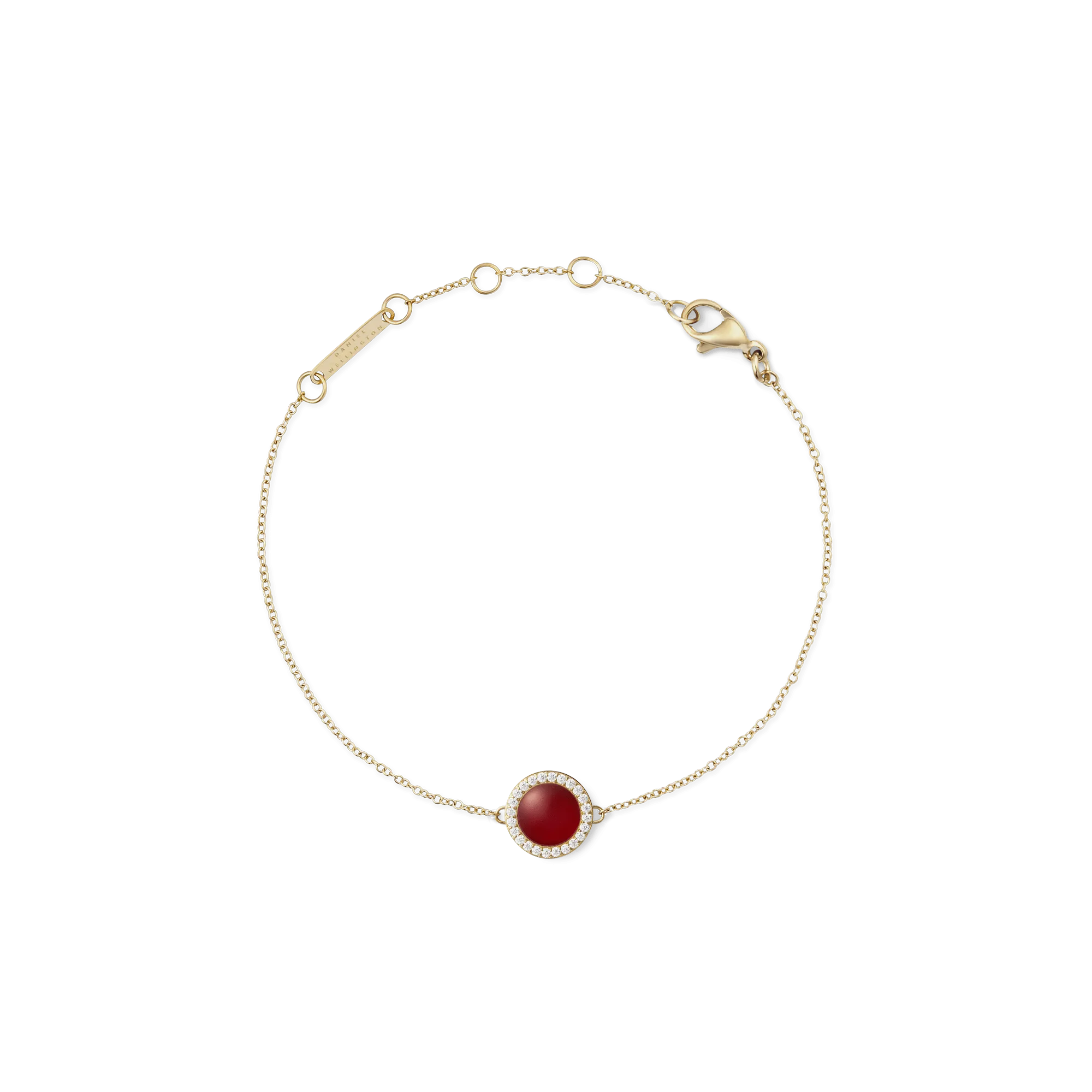 Audrey Bracelet Red Agathe Gold Daniel Wellington