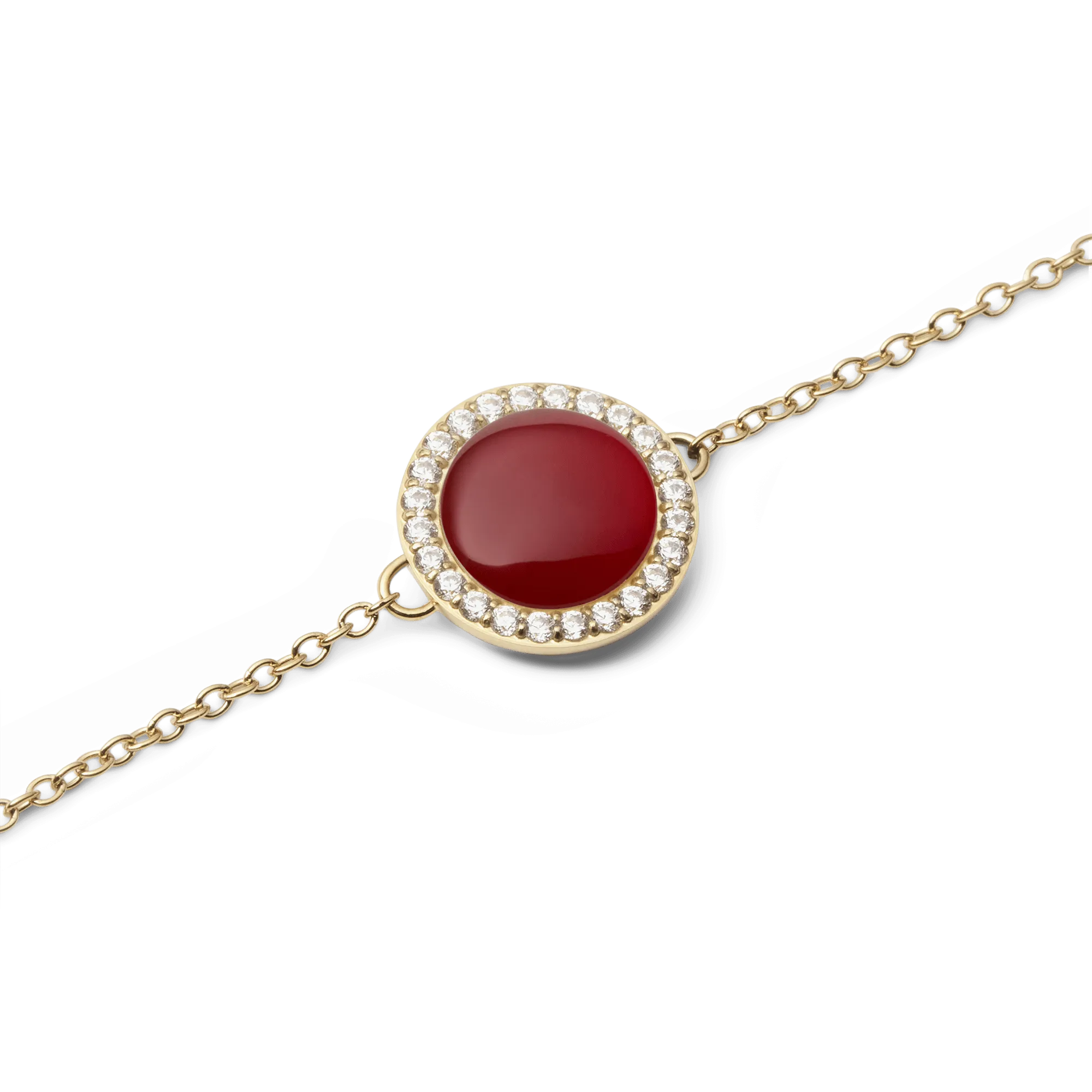 Audrey Bracelet Red Agathe Gold Daniel Wellington