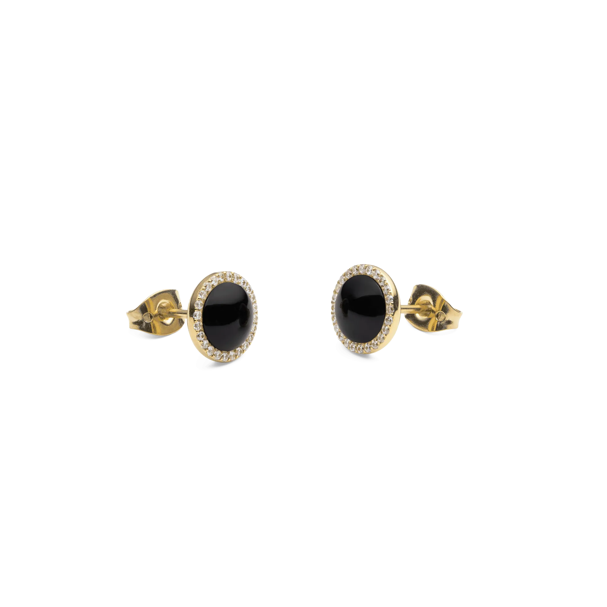 Audrey Earrings Black Agathe Gold Daniel Wellington