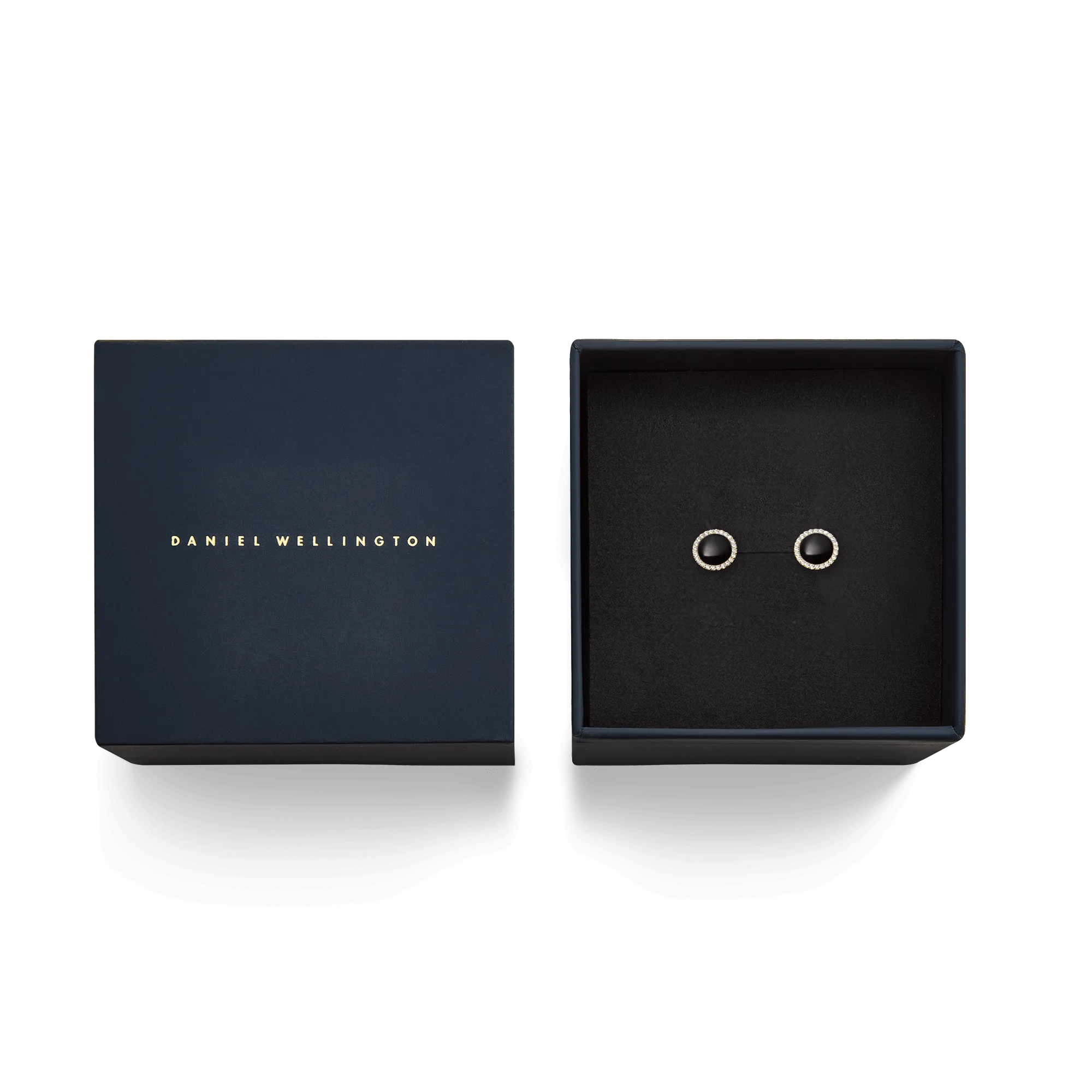 Audrey Earrings Black Agathe Gold Daniel Wellington