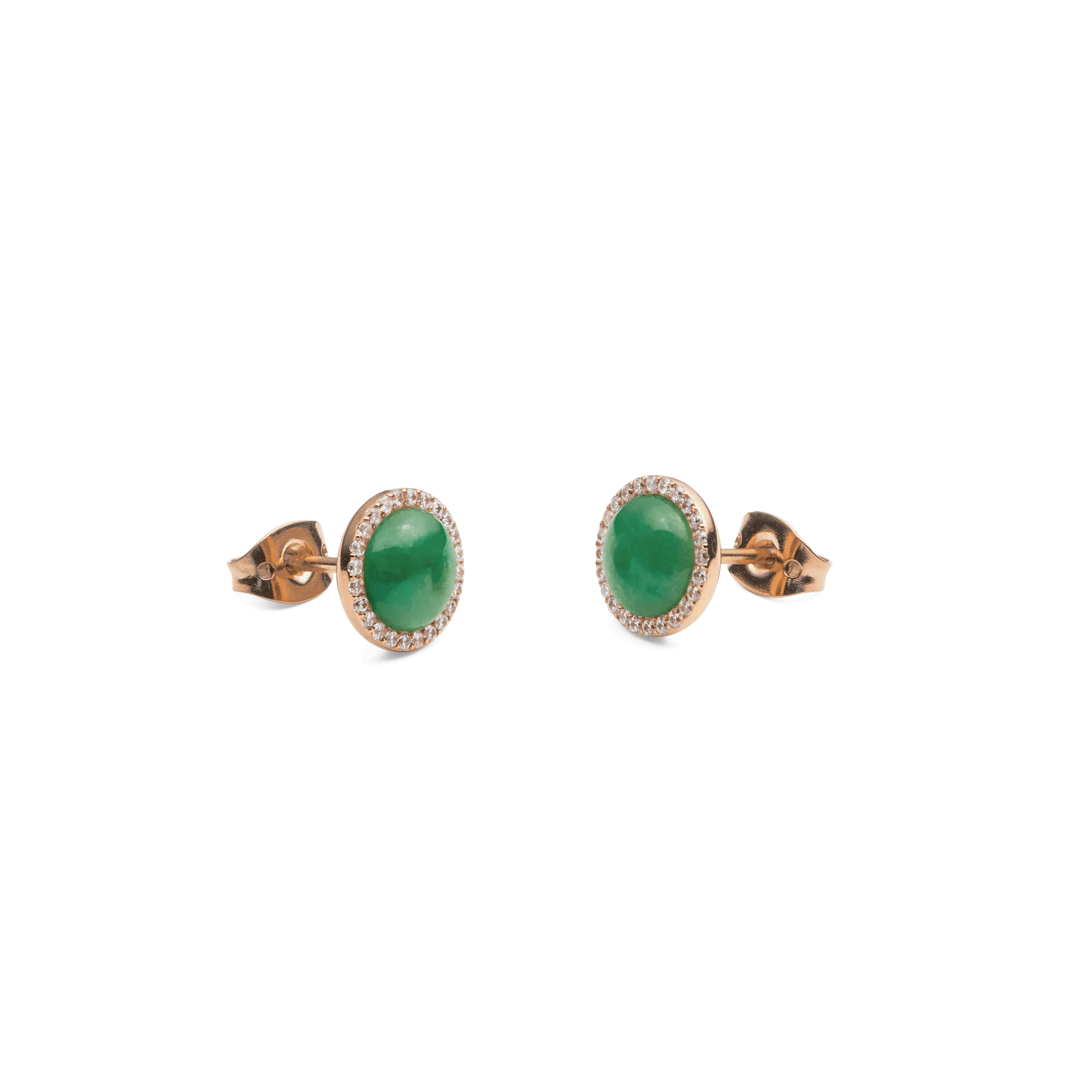 Audrey Earrings Jade Rose Gold Daniel Wellington