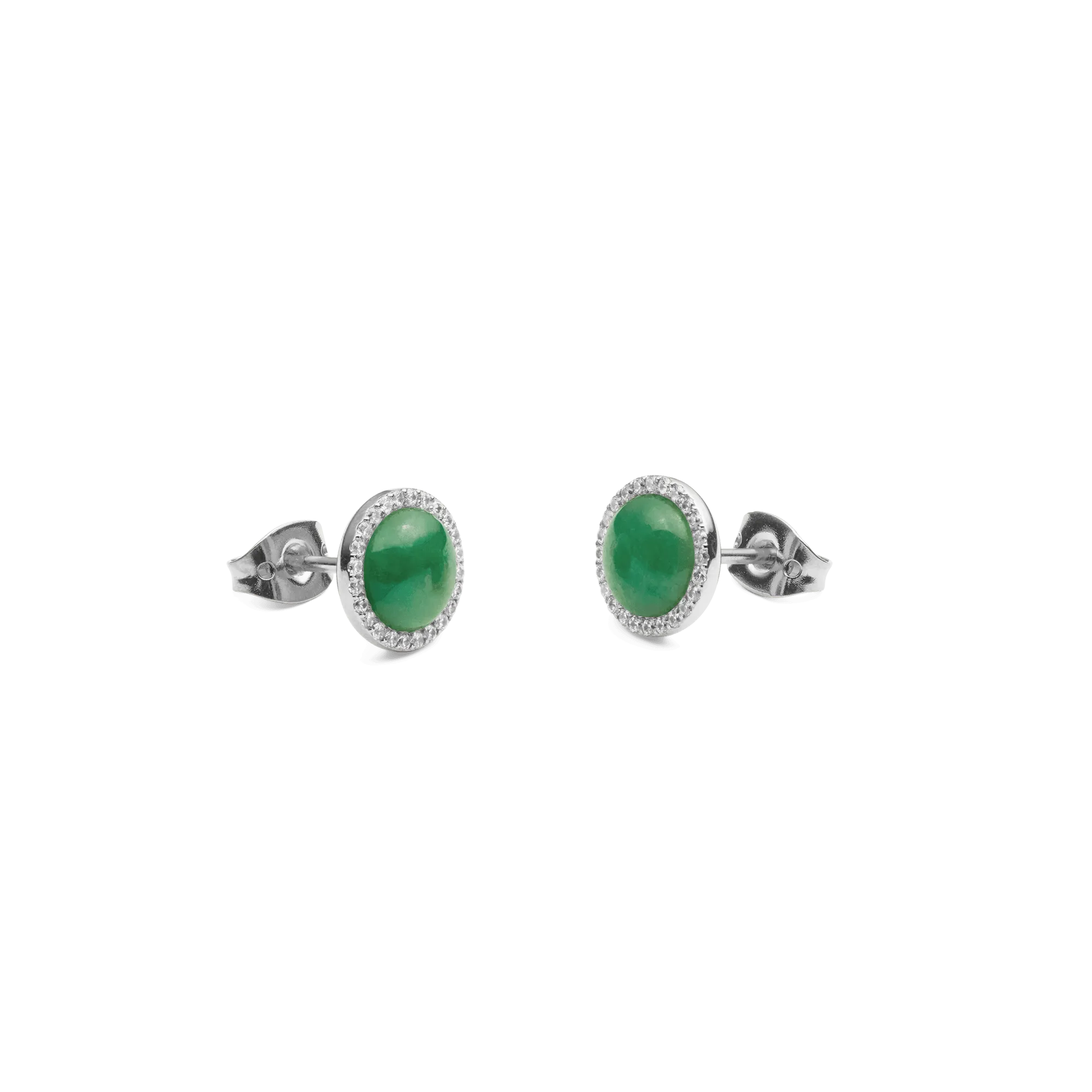 Audrey Earrings Jade Silver Daniel Wellington