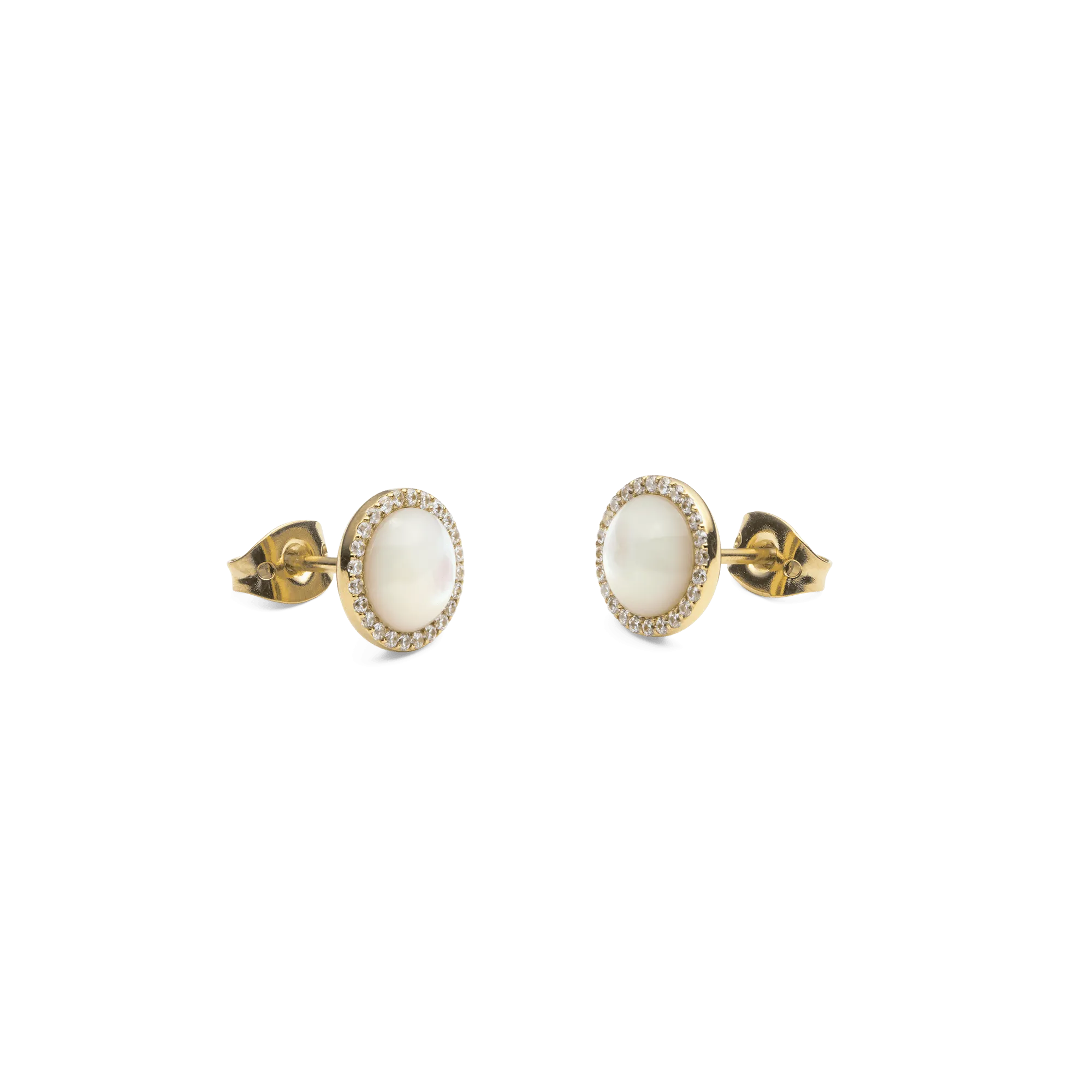 Audrey Earrings Mother of Pearl Gold Daniel Wellington