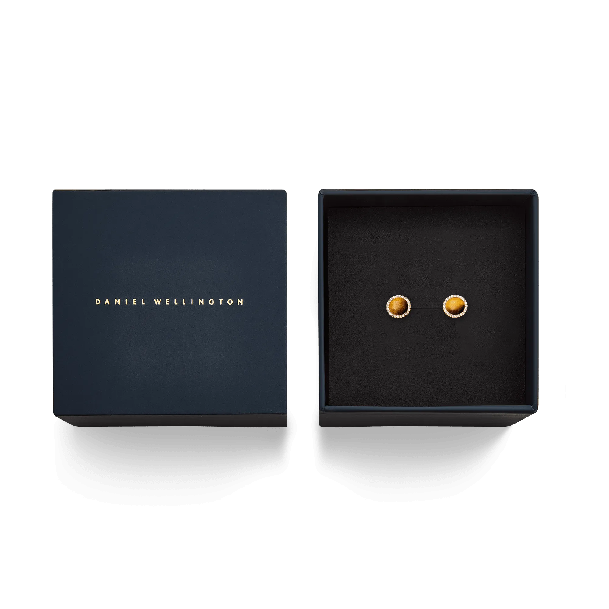 Audrey Earrings Tiger Eye Rose Gold Daniel Wellington