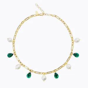 Ayra Necklace / Pearl   Majestic Green Caroline Svedbom
