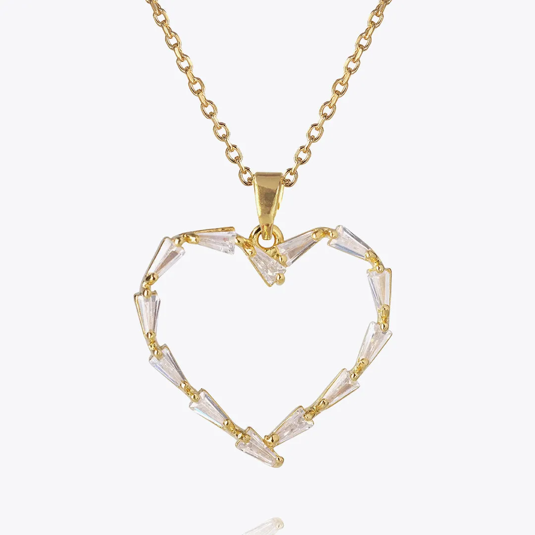 Baguette Heart Necklace / Crystal Caroline Svedbom