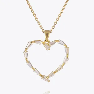 Baguette Heart Necklace / Crystal Caroline Svedbom